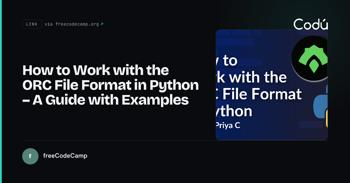 How to Work with the ORC File Format in Python – A Guide with Examples ...